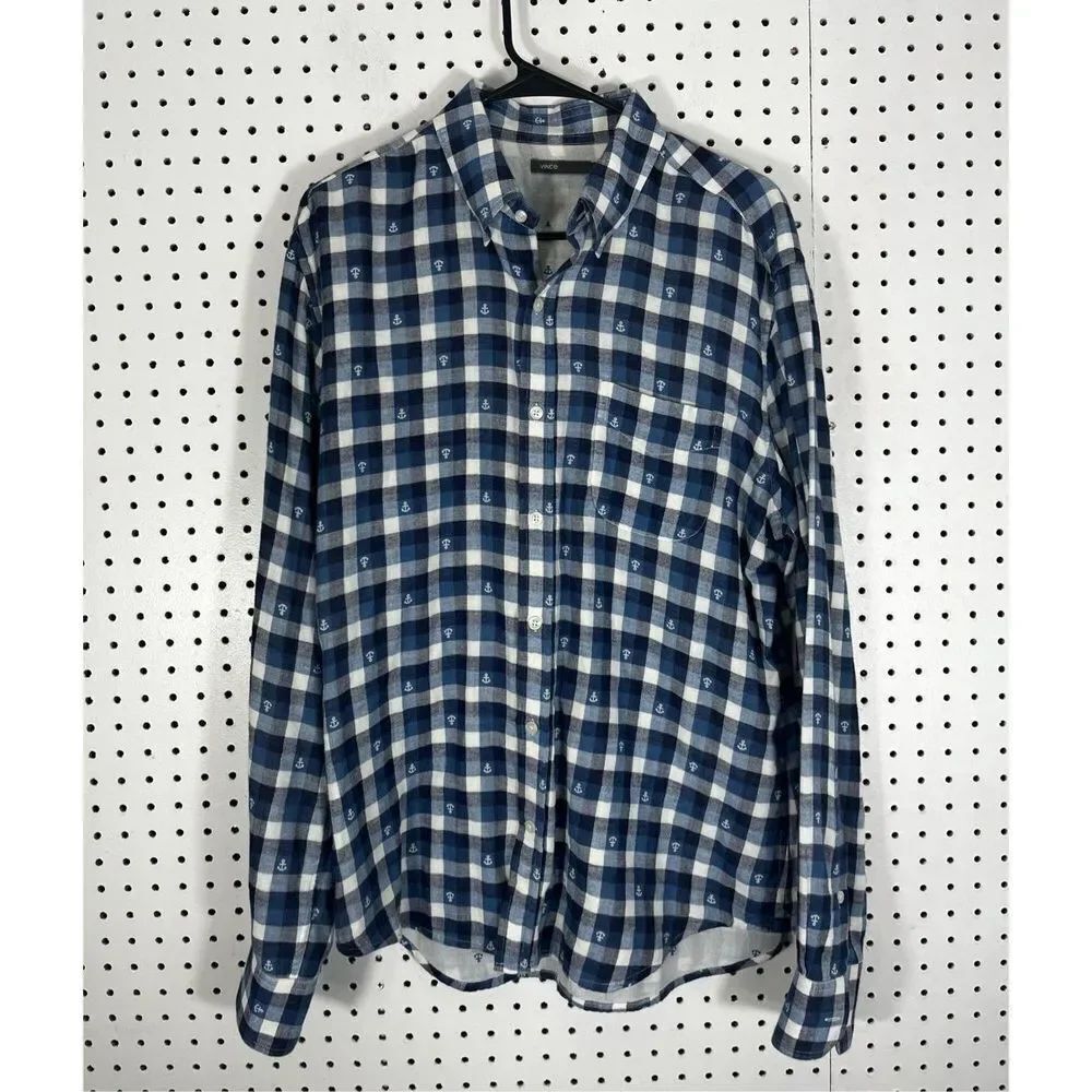 Vince button down anchor print shirt